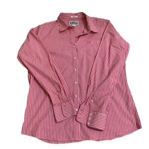 Ariat REAL Red Striped Fitted Button Up Long Sleeve Shirt Women’s‎ XLarge